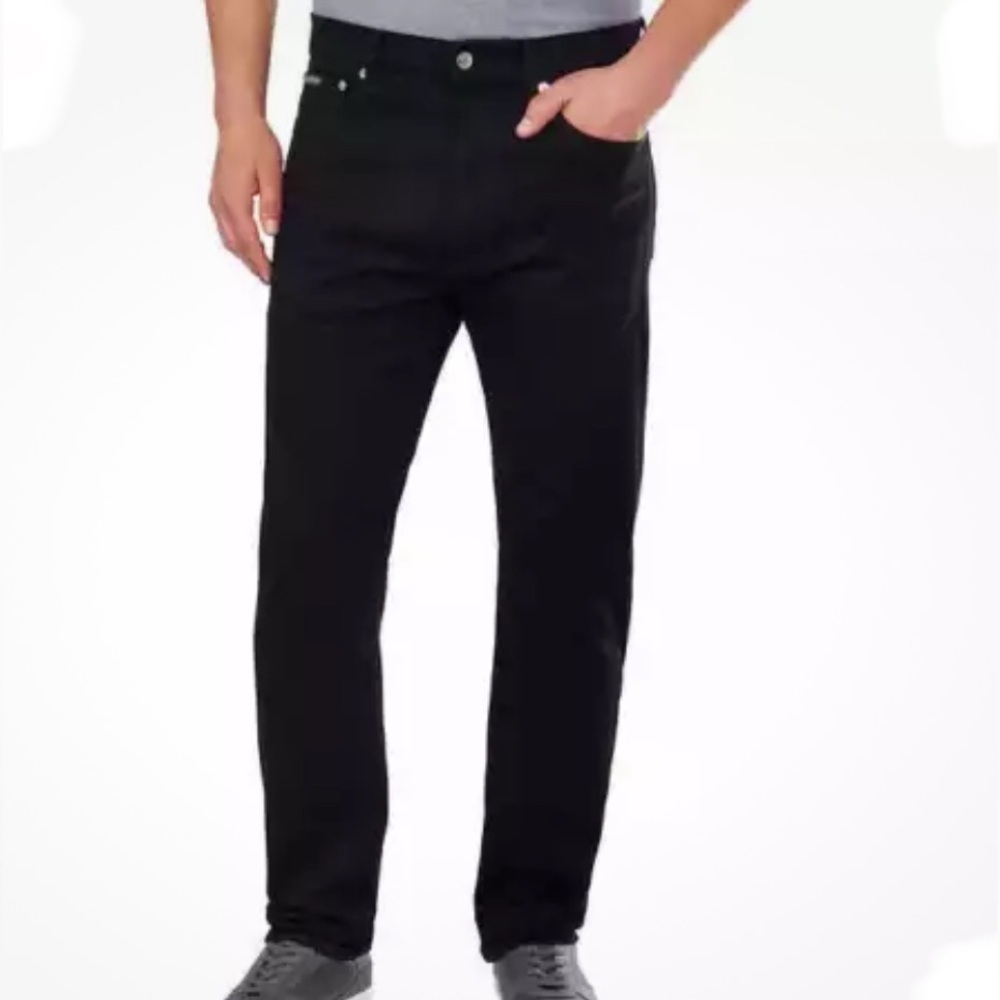 Calvin Klein Men's Slim Straight Jean Black 32 x 34